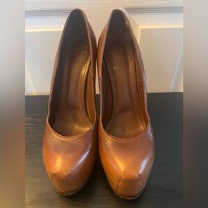 AUTHENTIC YSL Tribtoo Pumps Brown